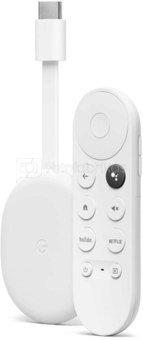 Google Chromecast 4K + Google TV, white