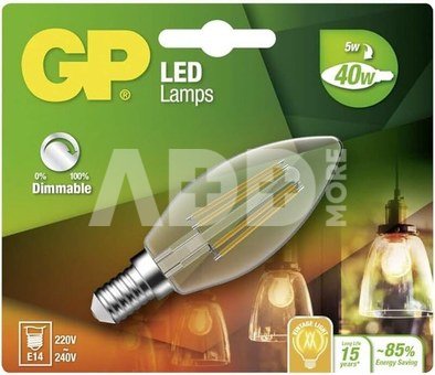 GP Lighting Filament Kerze E14 D 5W (40W) dimmable 470 lm