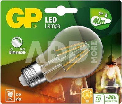 GP Lighting Filament Classic E27 5W (40W) dimmable 470 lm
