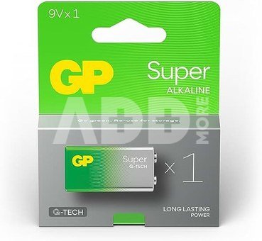 GP Super Alkaline 9V-Block 6LR61 Relaunch 0301604AETA-B1
