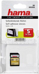 Hama self-adhesive sleeves for SD-cards, 5pcs Pack