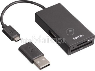 Hama USB 2.0 OTG Hub/Card Reader for Smartphone /Tablet/Notebook