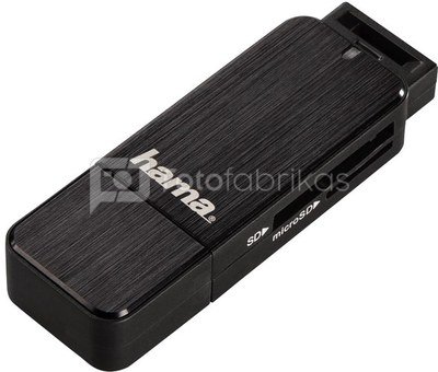Hama USB 3.0 Multi Card Reader SD/microSD Alu black 123901