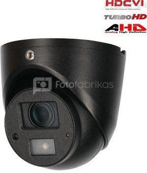 HD-CVI, TVI, AHD, CVBS kamera kupolinė 2MP su IR iki 20m, 3.6mm. 82.8°, integruotas mikrofonas, IP67