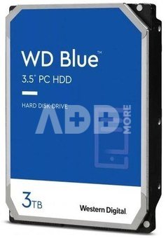 HDD|WESTERN DIGITAL|Blue|3TB|SATA|256 MB|5400 rpm|3,5"|WD30EZAX