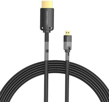 HDMI-D Male to HDMI-A Male 4K HD Cable 1.5m Vention AGIBG (Black)