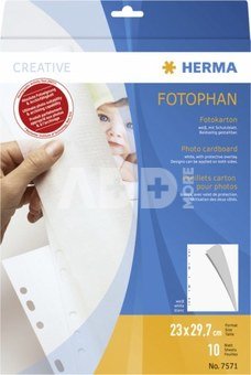 Herma Photo Cardboard white 10 Sheets 7571