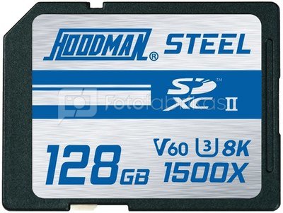 Hoodman 128GB 1500X SDXC UHS II, CLASS 10, U3, 8K, V60