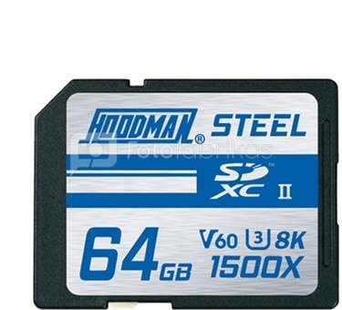 Hoodman 64GB 1500X SDXC UHS II, CLASS 10, U3, 8K, V60