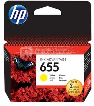 HP 655 ink cartridge yellow 600p