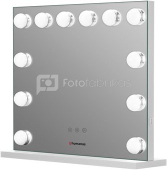 Humanas HS-HM02 make-up mirror with LED lighting - white