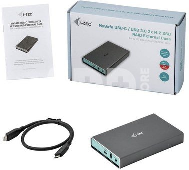 i-tec MySafe USB-C/USB 3.0 2x M.2 SSD Raid External Case
