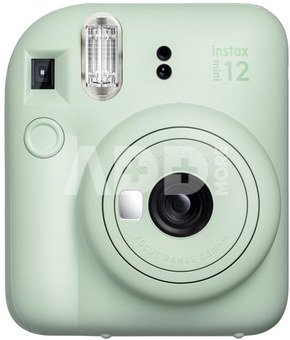 Fujifilm Instax mini 12 camera Mint Green + Instax Mini Glossy (10pl) + dėklas