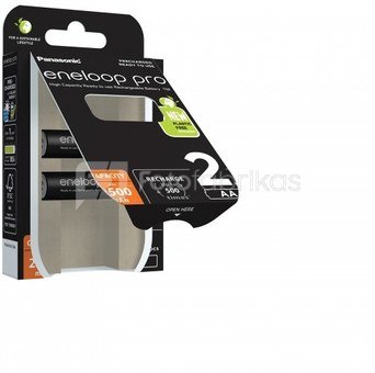 Rechargeable batteries Panasonic ENELOOP Pro BK-3HCDE/2BE, 2500 mAh, 500 (2xAA)