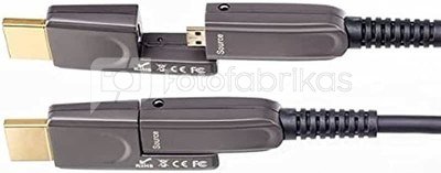 in-akustik Profi HDMI-Micro 2.0b LWL Cable Typ D>A 24 Gbps 15m