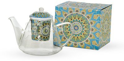 Indas arbatai plikytis stiklinis su ornamentais 1200 ml 5902693915539