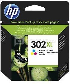 HP F6U67AE Tri-color Original Ink Cartridge No. 302 XL