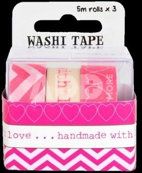 Washi tape pack "With love" (3pcs x 5m)