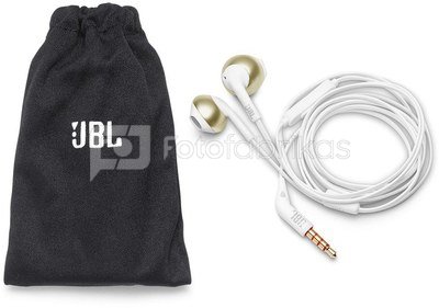 JBL наушники + микрофон T205, золотистые