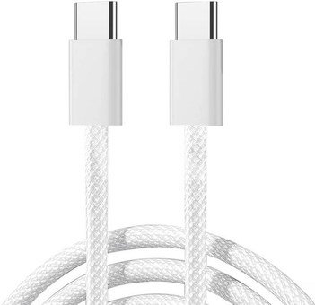 Joyroom S-A45 USB-C to USB-C cable, 60W, braided, 1m (white)