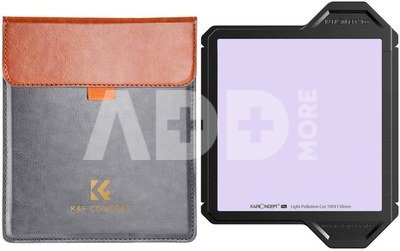 K&F 100*100*2mm Anti-light Pollution Square Filter with Protective Frame, HD Optical Glass Waterproof