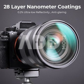K&F 67MM Nano-X Black Mist Filter 1/4, HD, Waterproof, Anti Scratch, Green Coated