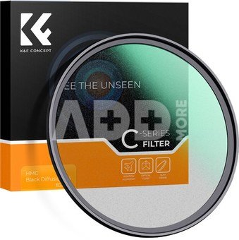 K&F 77MM C Series Black Mist Filter 1/4, Ultra-thin multilayer Green Coating