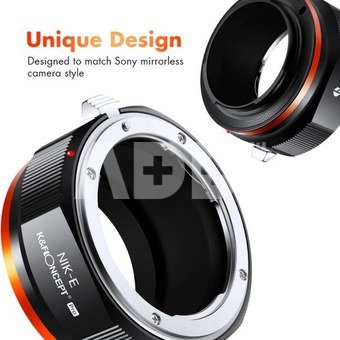 K&F Concept K&F Nikon to Sony Adapter for Nikon AI F Mount Lens to E NEX Mount Mirrorless Camera with Matting Varnish Design Compatible for Sony A6000