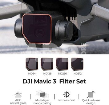K&F For DJI Mavic 3, 4pcs Filter Sets (ND64+ND128+ND256+ND512)