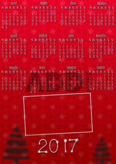 Kalendorius "Raudonas" A3