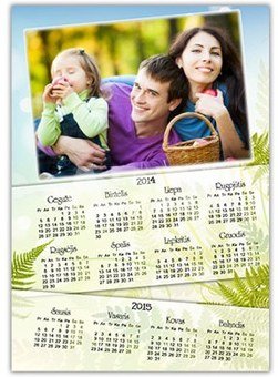 Kalendorius "Paparčiai" 2014-2015 metai A4