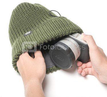 Kepurė-fotomaišelis Cooph Beanie Knit (karinė žalia)
