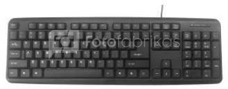 KB-U-103-RU Standard keyboard, USB, RU layout, black