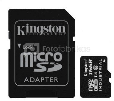 Kingston 16GB microSDHC UHS-I Class 10 SD Adapter Kingston