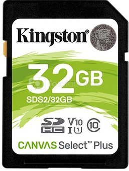 Kingston Canvas Select Plus UHS-I 32 GB, SDHC, Flash memory class 10