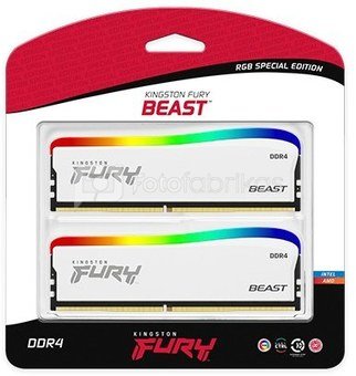 Kingston Pamięć DDR4 Fury Beast RGB 32GB(2*16GB)/3600 CL17 white