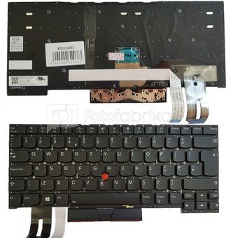 Klaviatūra Lenovo ThinkPad T490s, T495s, UK, su pašvietimu