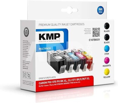 KMP C107BKXV Multipack comp. with Canon PGI-570/CLI-571 XL