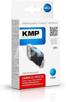 KMP C91 ink cartridge cyan comp. with Canon CLI-551 C XL