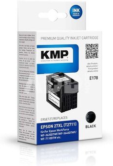 KMP E178 ink cartridge black compatible with Epson T 2711 XL