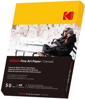 Kodak Fine Art Paper 230g Matte Coated Canvas 4x6x50 A/6x50