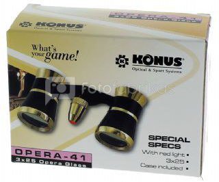 Konus Opera Glass Opera-41 3x25 + Light Black/Gold