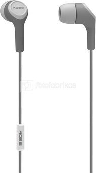 Koss Headphones KEB15iG In-ear, 3.5mm (1/8 inch), Microphone, Grey,
