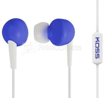 Koss Headphones KEB6iB In-ear, 3.5mm (1/8 inch), Microphone, Blue,