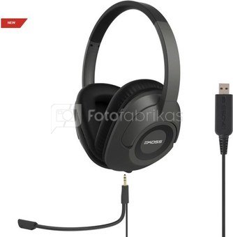 Koss Headphones SB42 USB Headband/On-Ear, USB, Microphone, Black/Grey,