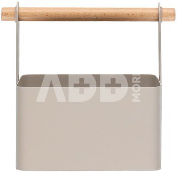 Krepšelis metalinis, medinė rankena 17,5x13x16,5 cm Maku 603004