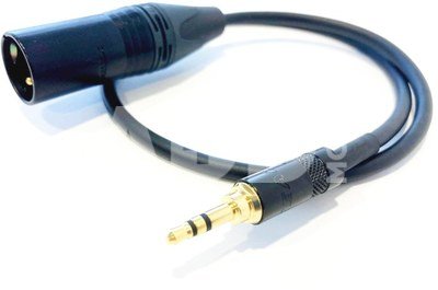 L-2E5 microphone cable 4,6mm, XLR(M) / JACK 3,5mm TRS (M) 0,5 m, BLK