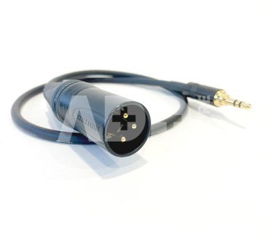 L-2E5 microphone cable 4,6mm, XLR(M) / JACK 3,5mm TRS (M) 0,5 m, BLK