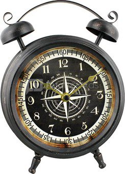 Laikrodis pastatomas "Žadintuvas" juodas H:25 W:19 D:8 cm W2681