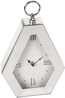 Laikrodis pastatomas stiklinis baltas H:31 W:20 D:5 cm HE464